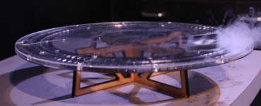 A close up of a maglev experiment